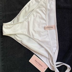 Juicy couture white bikini bottoms.